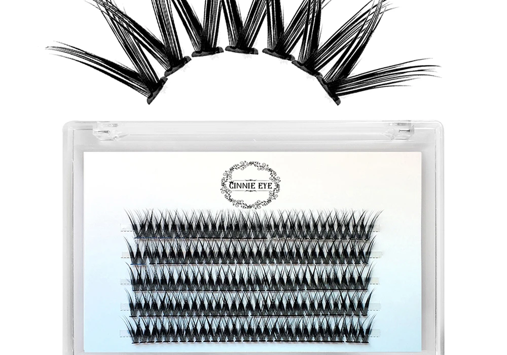 Neue Cluster Bundles DIY individuelle Wimpern verlängerung vorgefertigte Volumen Wimpern fächer 50d 6d 5d wispy falsche Wimpern Puppe Fuchs Auge – Detail 4