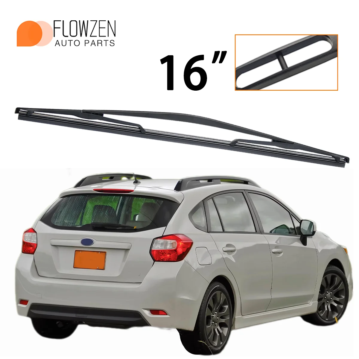 

1PC 16"Rear Windshield Washer Wiper Applicable For Subaru Impreza Hatchback MK3 2007-2013 Windscreen Wiper Blade Car Accessories