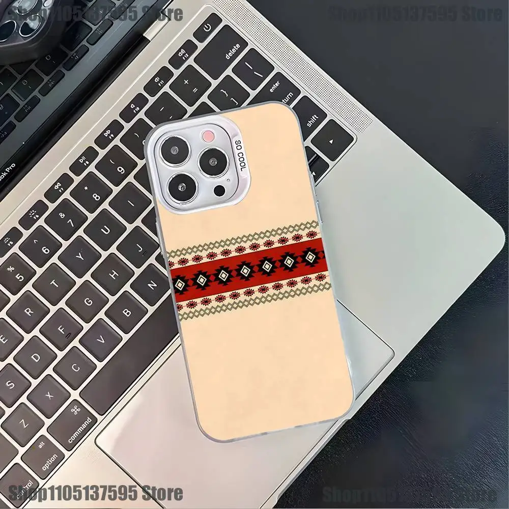 U-Ukraine الحلي P-Pattern جراب هاتف آيفون 17,16,15,14,13,12,11,Pro,XS,Max,Plus,Mini,SE4,E غطاء أبيض غير لامع مقاوم للصدمات