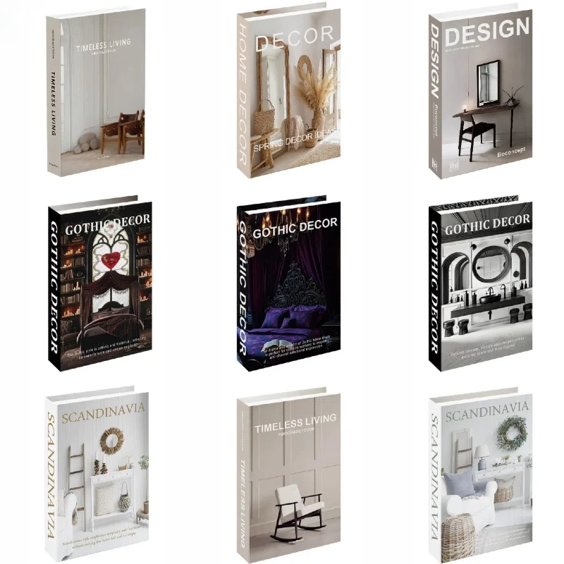 

Scandinavia Decorative Books Storage Box Open Paris Luxe Fake Book Home Decor Coffee Table Ornament Bedroom Interior Decoration