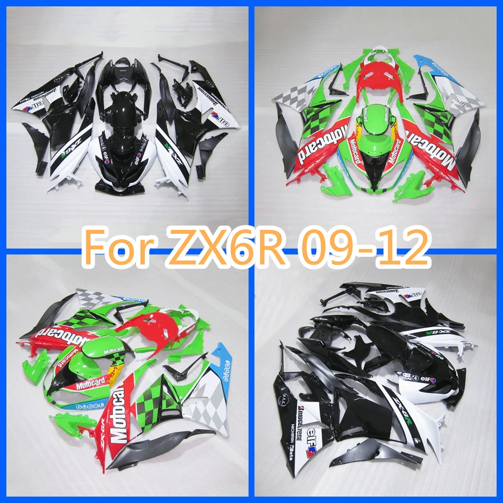 Motorcycle Fairing Kit ABS Plastic Body Injection Bodywork Bodykits for Kawasaki 09 10 11 12 ZX6R 2009 2010 2011 2012 ZX-6R