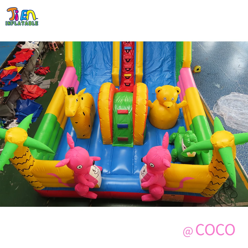 9x5x5m jungle Bouncer funcity, commercial forest Bouncy Jumper slide playground