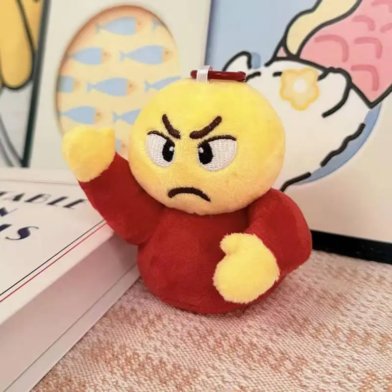 Nieuwste schattige knuffel emoji's rugzak sleutelhanger pop kawaii gevuld knuffel handgemaakte pop cartoon anime cadeau voor vrienden Kerstmis