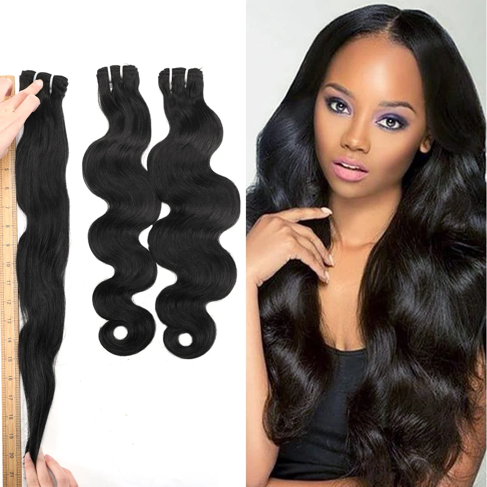 Body Wave Human Hair Bundles 22 24 26 Inches 1/3 Bundles Human Hair Peruvian Hair Unprocessed Human Hair Bundles Natural Color