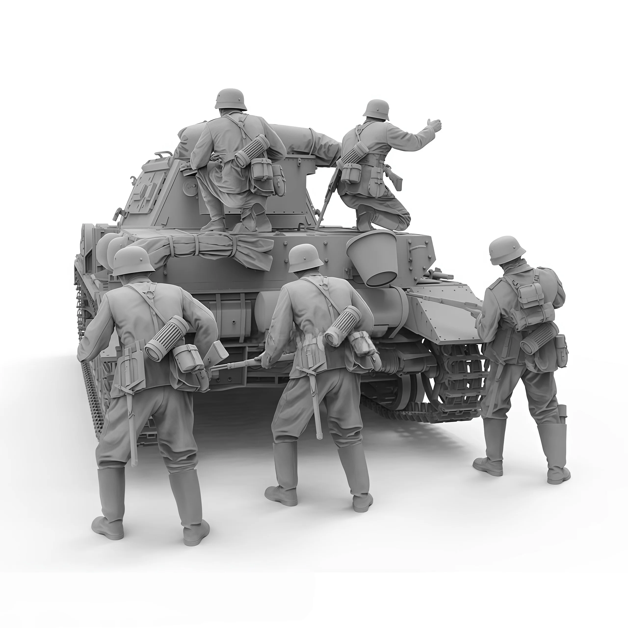 

1:35 Resin Model Assembly Kit, GK, Resin Infantry Combat Team, Unpainted (tanks Not Included)