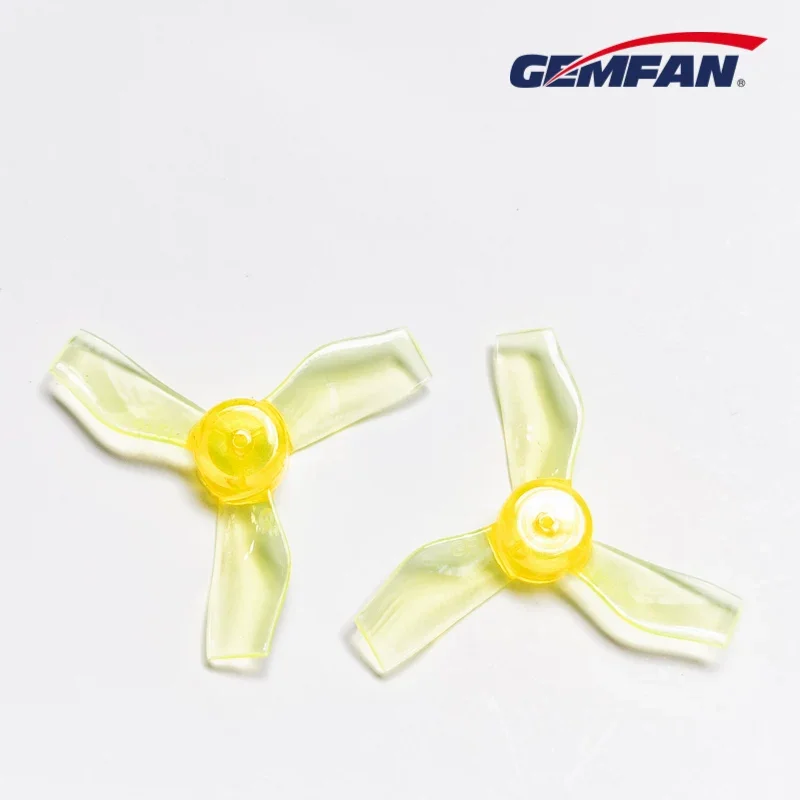 Gemfan 31mm 1219 PC 3 Blade Propeller, 12 Pairs, Random Color, 1.0mm or 1.5mm Shaft Hole