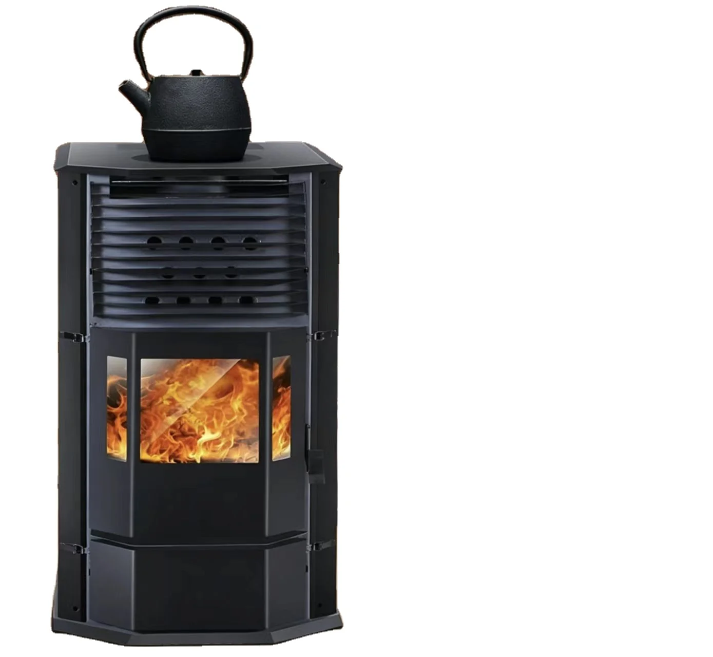 Smart Home WiFi Thermostat Controlled Biomass Stove with Retro Design for Cabin Use Clean Burning Furnace
