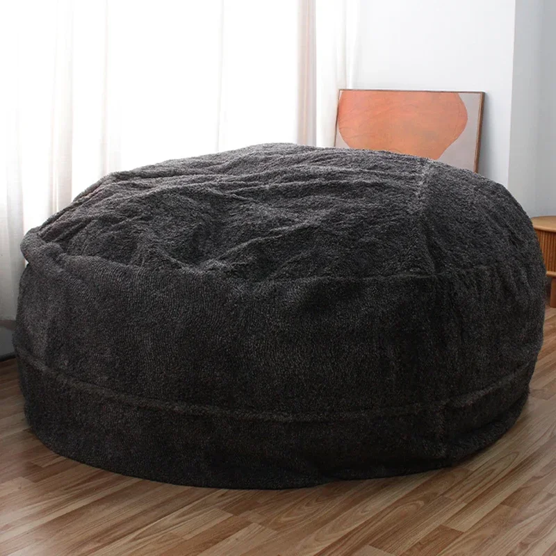 Skin Friendly Bean Bag Bed 6FT Giant Soft Faux Fur Beanbag Sofa Bedroom Chair For Adults and Kids Living Room Furniture