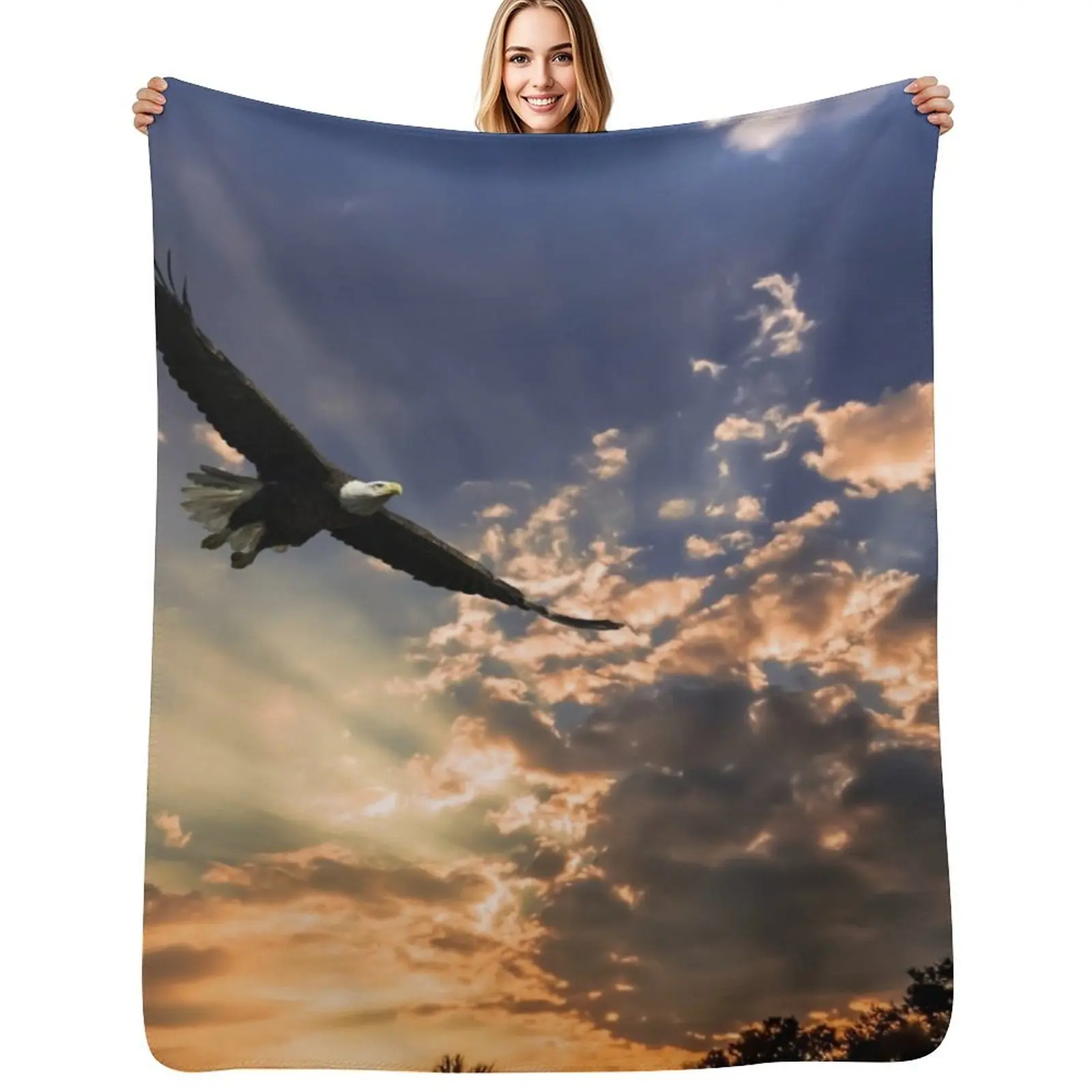 High Soaring Bald Eagle Throw Blanket Winter beds Blankets For Baby Warm for babies Sofas cosplay anime Blankets
