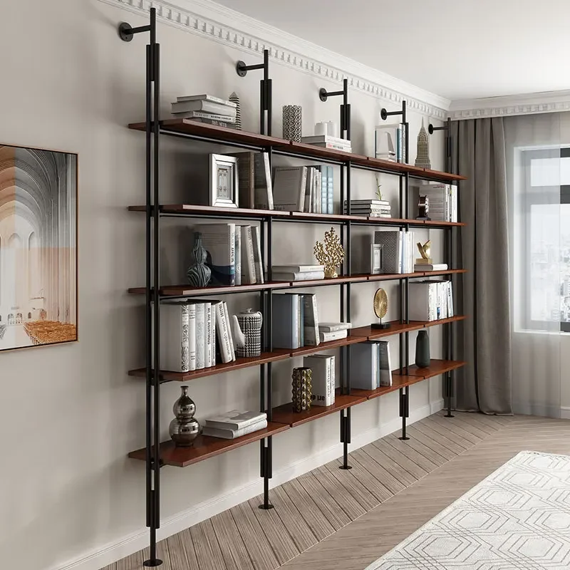 Bookshelf Cabinet Metal Wooden Storage Box Bookshelf