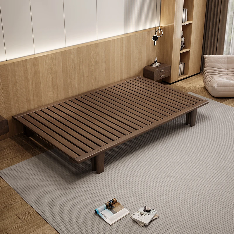 

2025 solid wood ash wood sofa bed frame bed small apartment study living room folding sofa bed push-pull