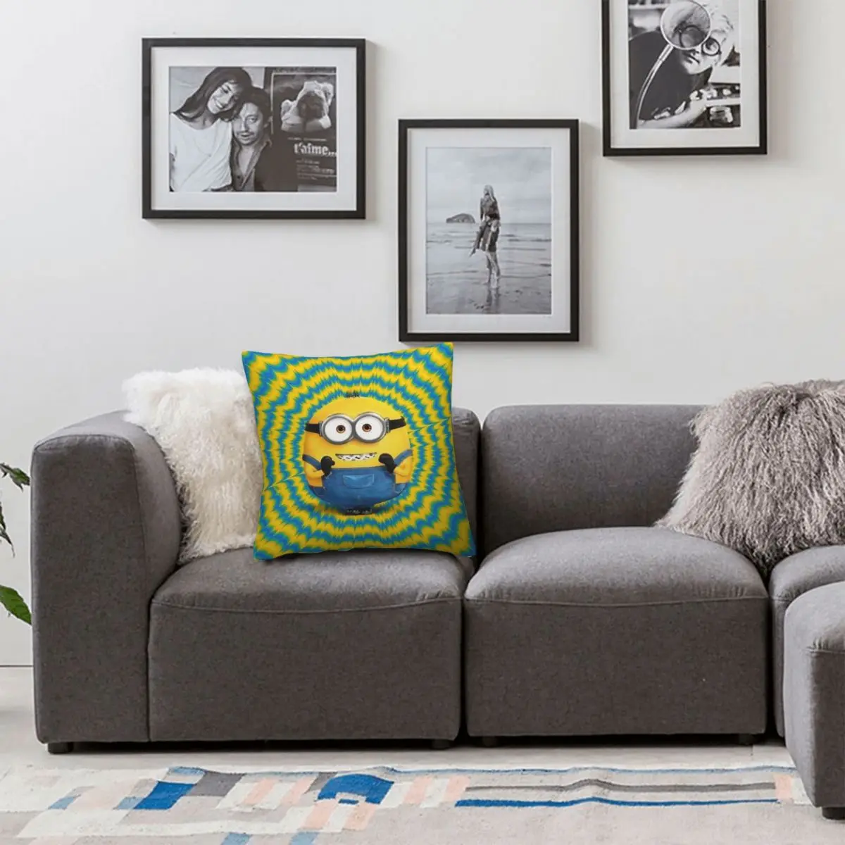 S-Minions The Rise Of Gru Cute Bob Pillowcase Printing Polyester Cushion Cover Decoration Pillow Case Cover Chair Square 45X45cm