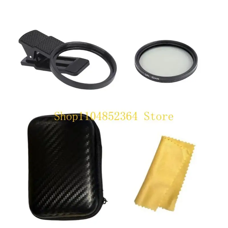 652F Camera Filter with Protective Case Single Line Rotating Polarizer for Phones