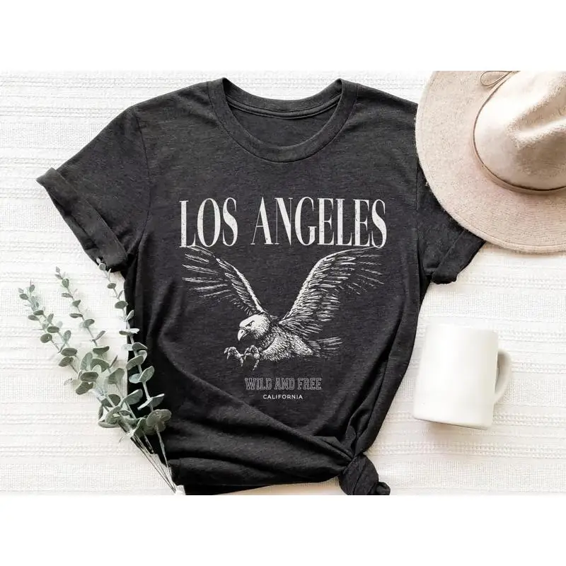 تي شيرت لوس أنجلوس كاليفورنيا سويت رحلة السفر إلى النسر