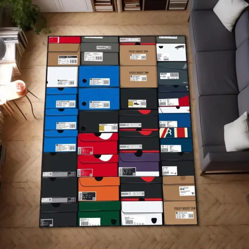 Sneaker Box Carpet Mat Rug Non-slip Home Decoration Floor Mat Carpets for Living Room Bedroom Decor Rugs for Bedroom view 2