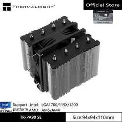 Thermalright TR-PA90 SE 4 heat pipe CPU air cooling radiator,Dual tower single fan, supports LGA1700/115X/1200/AM5/AM4