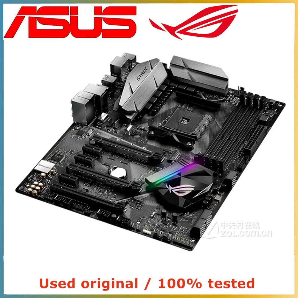 For ASUS ROG STRIX B350-F GAMING Motheryard DDR4 B350 PCI-E 3.0 64GB USB3.1 ATX desktop board