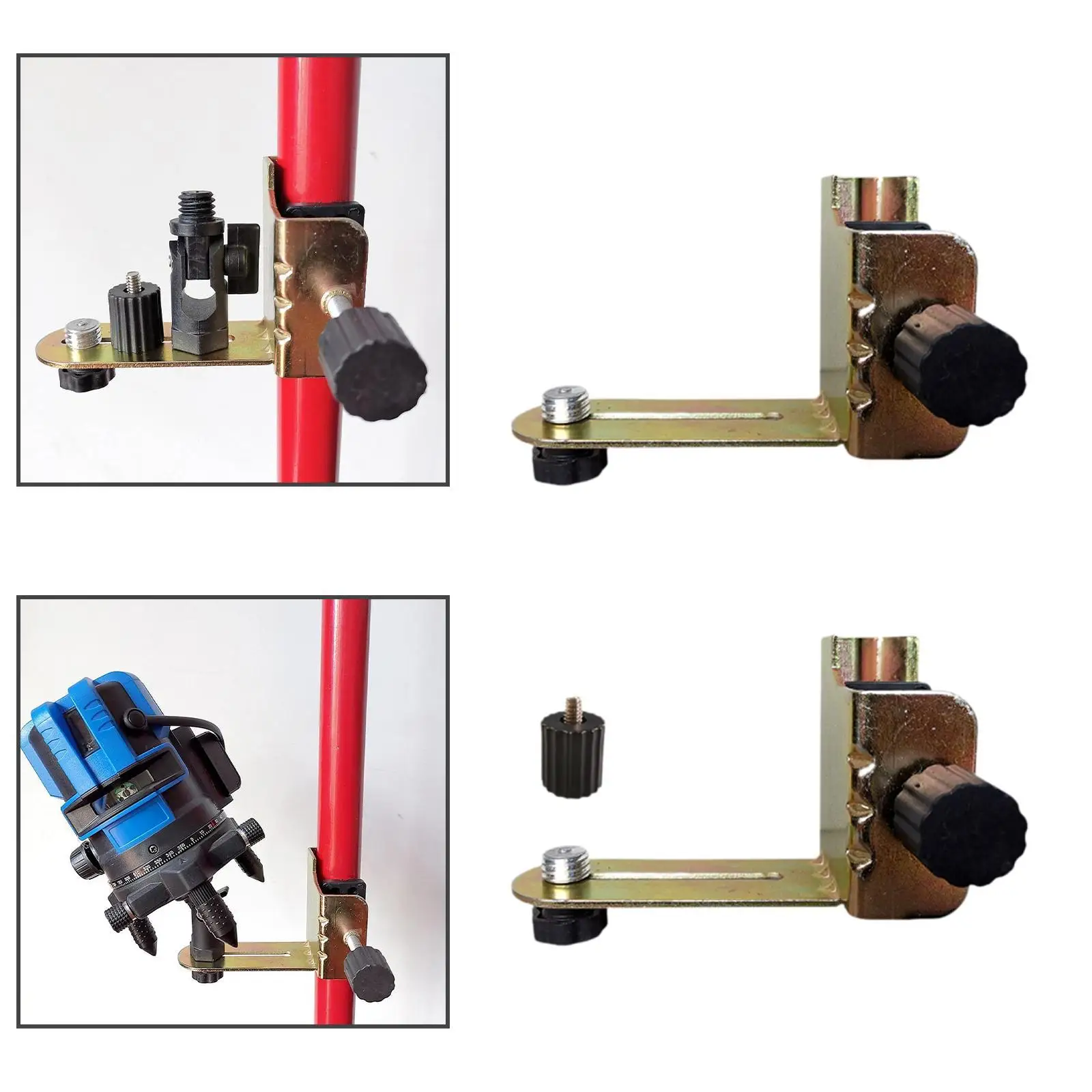 Reliable Telescopic Rod Mounting Clamp Sturdy Iron Accessory High Strength Bracket for Accurate Level Alignment