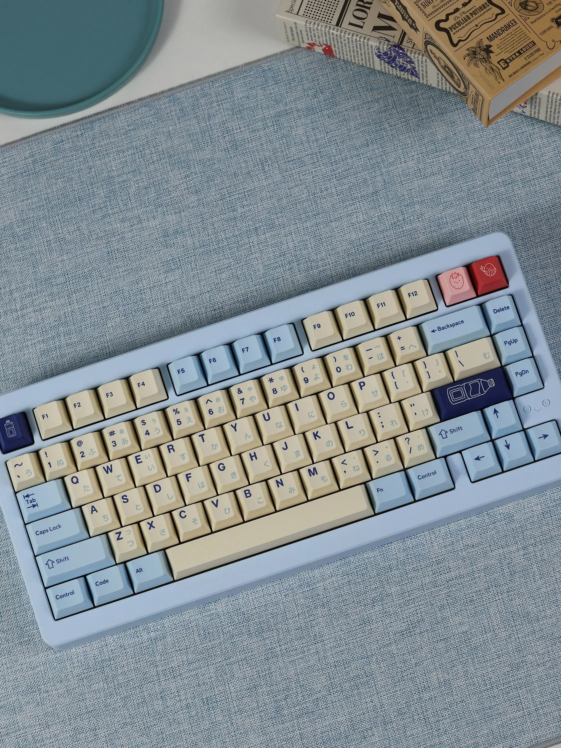 Yogurt theme PBT original five-sided sublimation keycap mechanical keyboard customized full set of retro