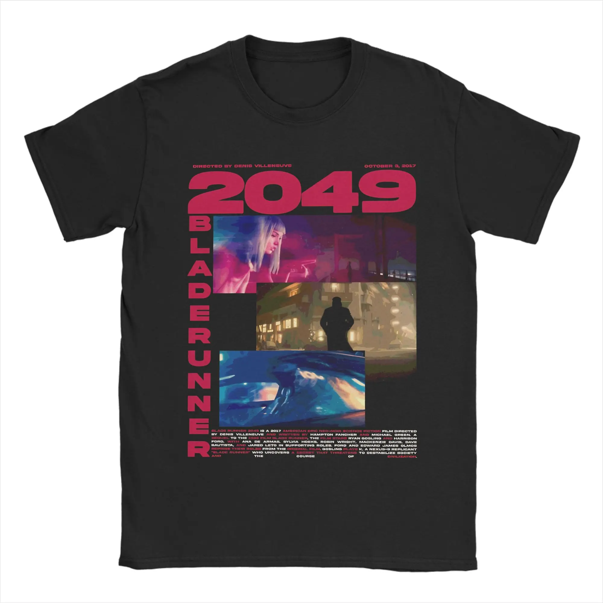 Blades Runners 2049 T Shirt Summer  100 Cotton T-Shirts For Men Hippie Casual Tee Shirt Short-Sleeve Y2K Basic Clothes