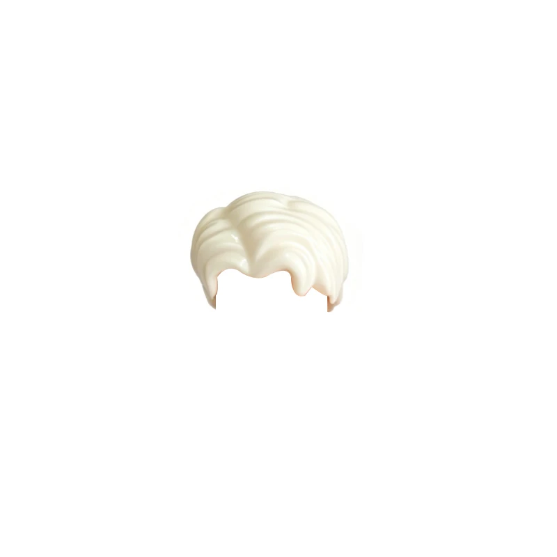 MOC City Building Blocks Character Hairstyles Curly Hair Boys and Girls Black Brown Gold Red Hair Parts DIY Compatible Toys - view 4