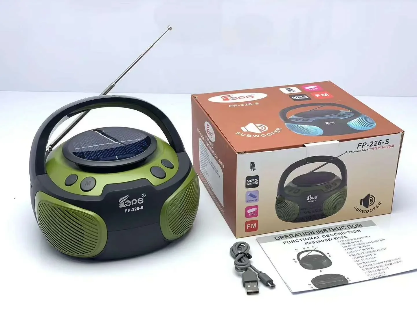 FP-226-S Chine Exportation En Gros Fepe Multibande Son Fort Radio Rétro Am Fm Sw Déterminer Radio À Ondes Courtes Usb Radio