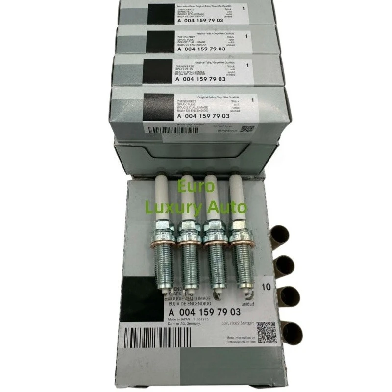 Original Spark Plug A0041597903, 4 PCS for Mercedes‑Benz A‑Class W176 1.6 A 180, E‑Class A207 C207 W212