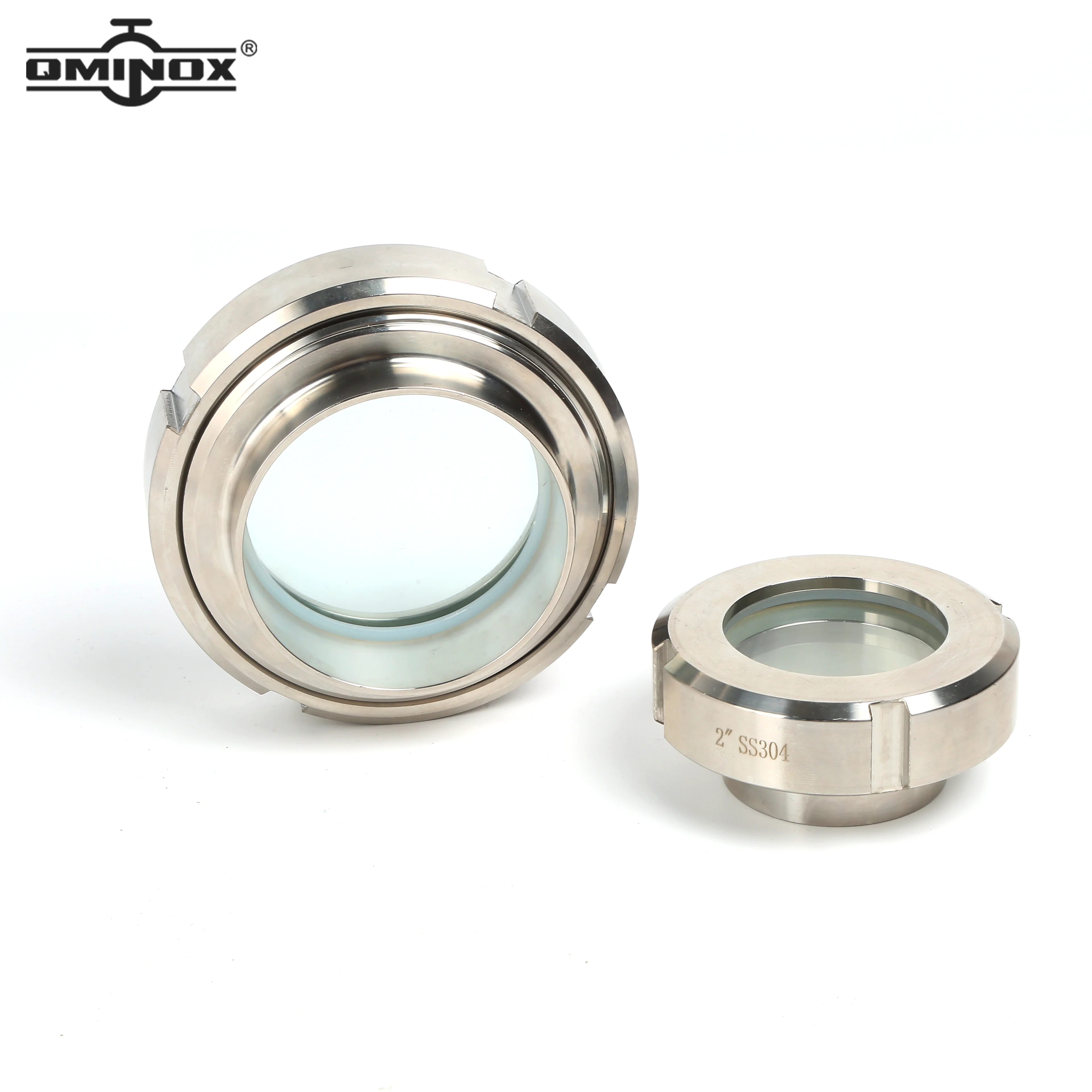 Sanitary SS304 Weld Sight glass Stainless steel union type sight glass with silicon gasket and tempered glass Tank View Glass