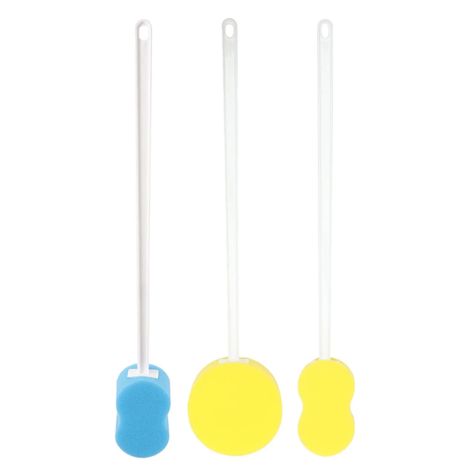 3pcs Bath Scrubber Exfoliating for Shower - Loofah Bath Scrub Brush with Long Handle, Exfoliating Body Sponge for Spa