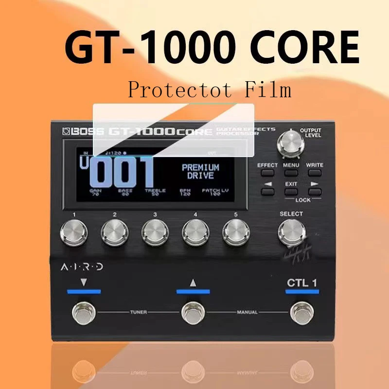 قطعتان من واقي الشاشة من الزجاج المقسى لدواسة التأثير الأساسية Boss GT-1000