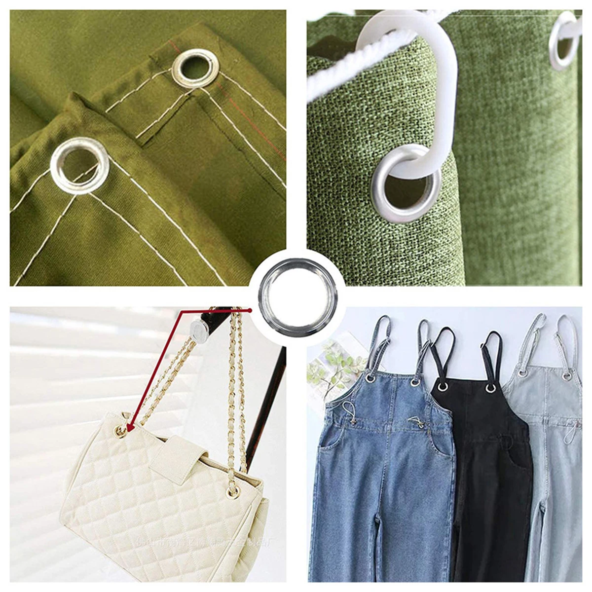 

100Pcs/Set Grommet Kit, Size 12-20mm With Eyelet Stamping Tools, For Repairing Canvas, Waterproof Cloth, Shoes, Clothing