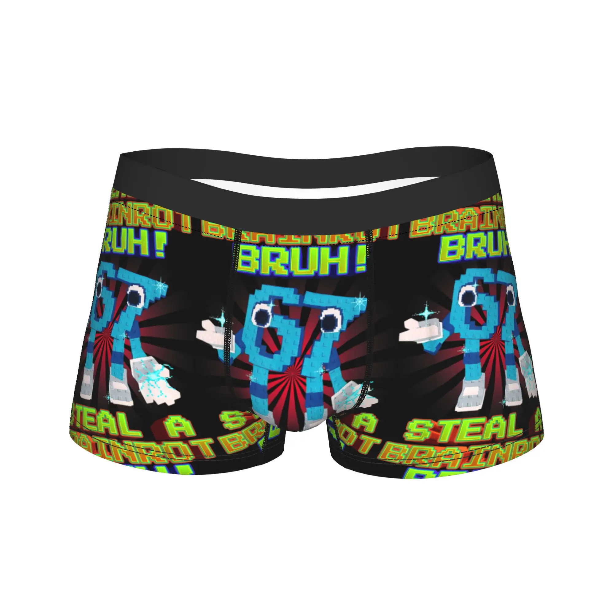 

Мужские трусы-боксеры с забавным принтом "67 Six Seven 6-7", удобные, в подарочной упаковке, хит продаж