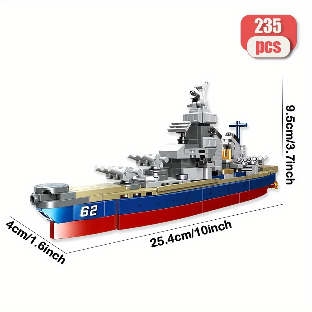 creative expert Military Glory Mission warcraft World War moc Building Block model toy  gifts Christmas 58044 235 pcs