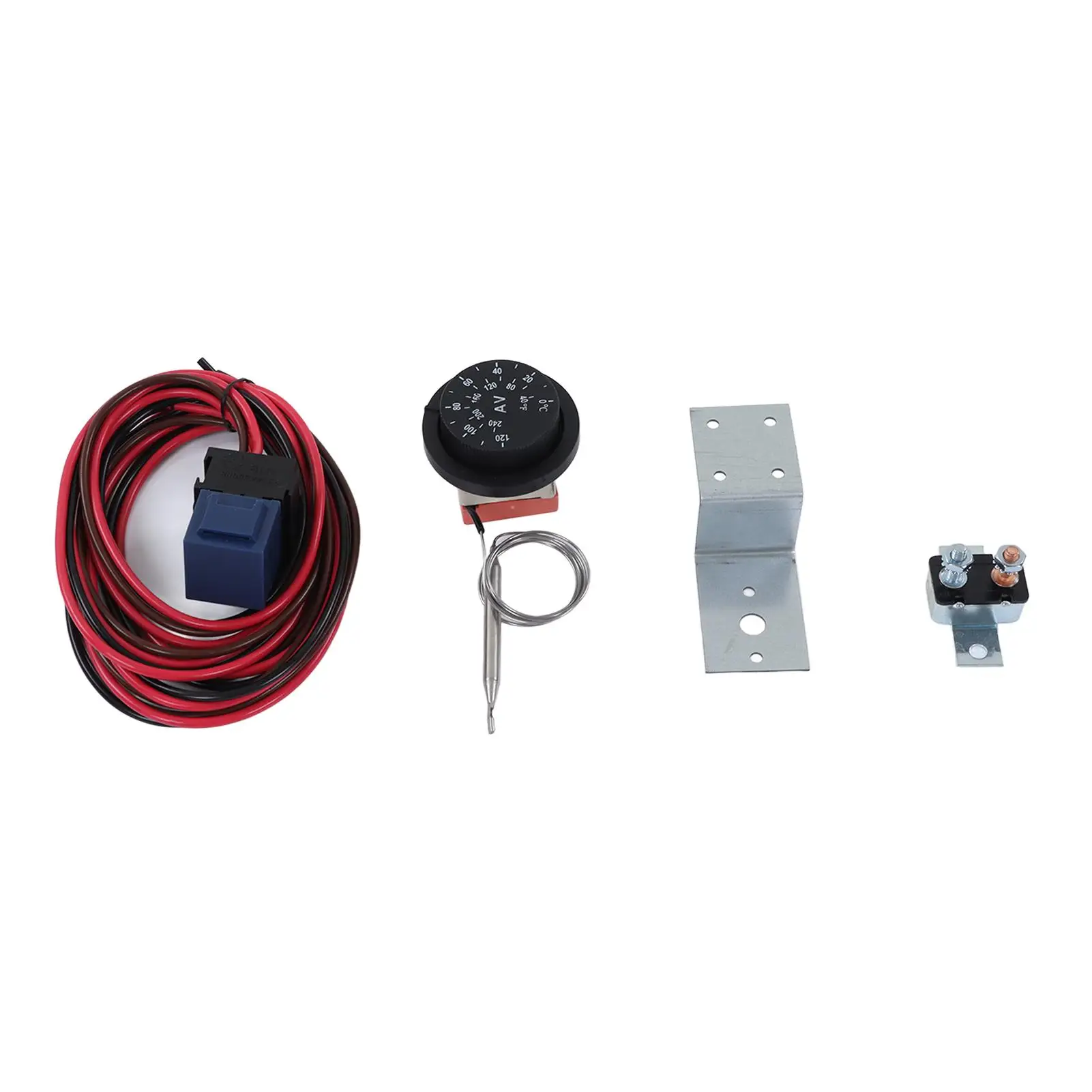 12V Car Radiator Fan Thermostat Relay Wire Kit 0-120°C for automotive Temperature Control