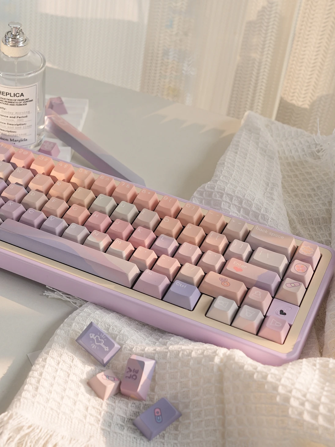 Pbt keycaps original small full set Kubao studio original cross core mechanical keyboard