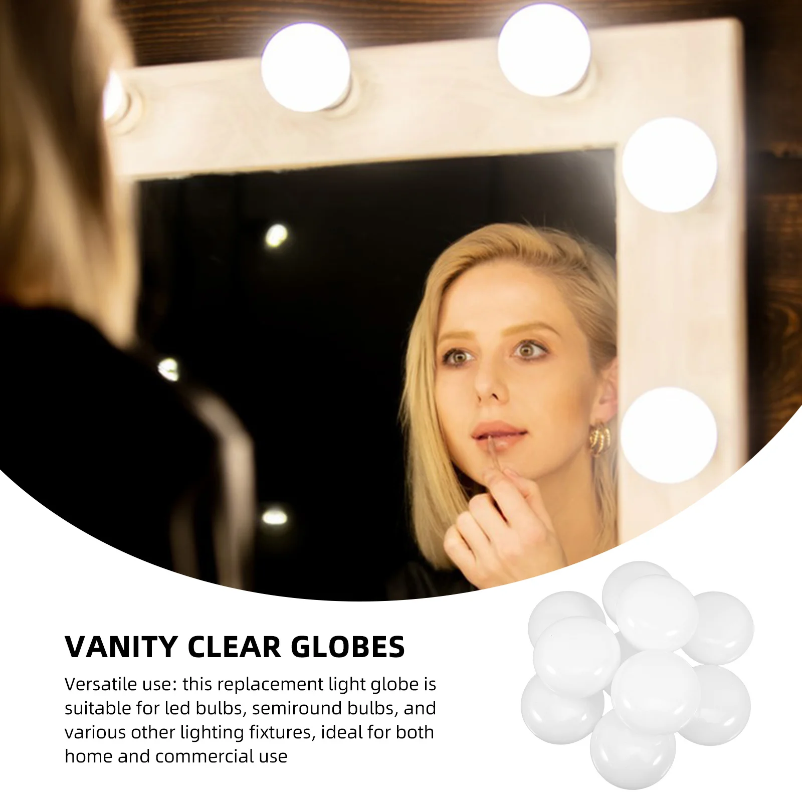 10 قطعة استبدال تركيبات شقة غلوب الظل البلاستيك الكرة عاكس الضوء غطاء لسيارة المصباح لمبة حتى نشر الضوء للمكتب