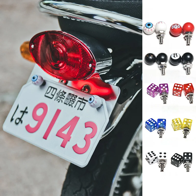 

Retro motorcycle with personalized modification. License plate frame, screws, tires, valves, a pair.