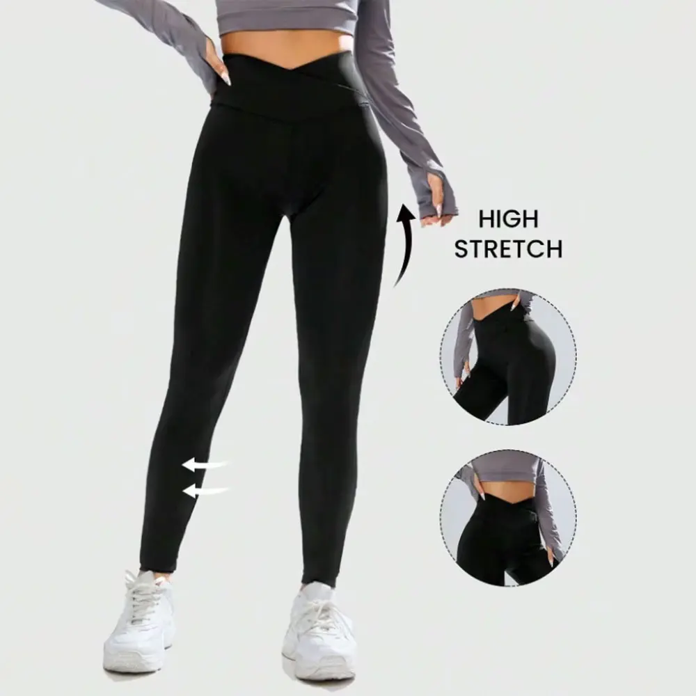 Activewear Slim Fit Legging V Shaped High Waisted Stretchy Peach Butt Tummy Control Butt Lifting High Stretch Seamless Yoga Pant