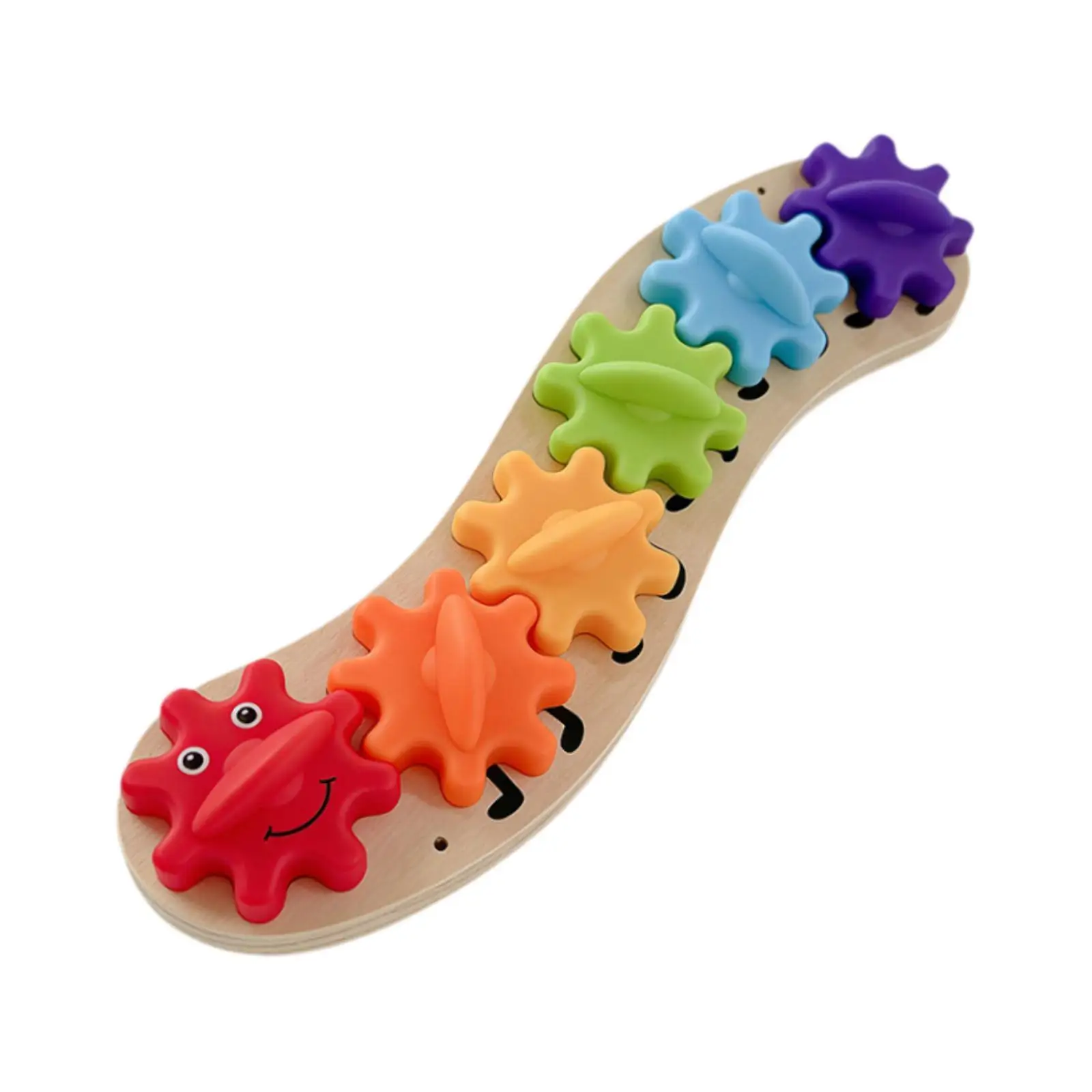 

Rainbow Caterpillar Gear Toy Busy Board DIY Gear Accessory,Activity Board Parts for 1-3 Years Old,
