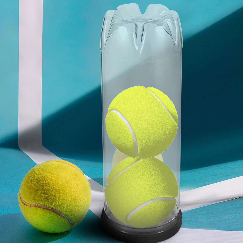 حاوية تخزين كروية شفافة 6 قطع حامل مُنظِم لتنس البيسبول وكرة البيسبول وكرة البيسبول وحامل عرض كرة البيسبول وصندوق تجميع الأنبوب
