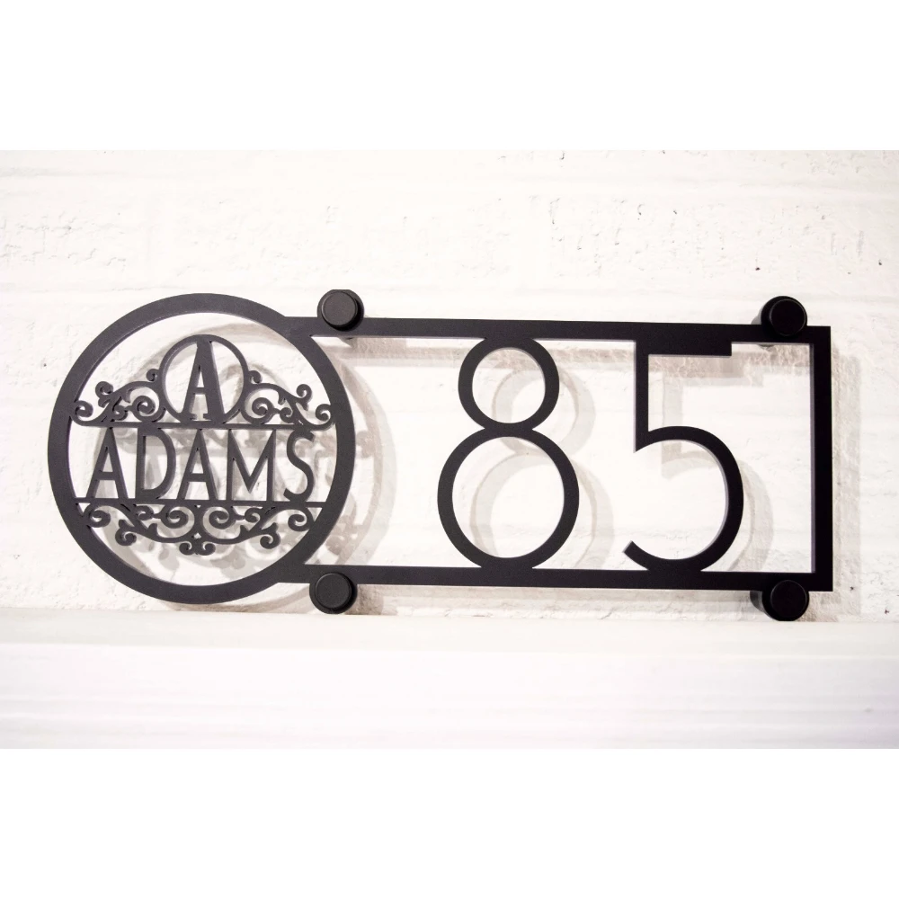 لوحة عنوان المنزل عنوان مخصص علامة أكريليك عنوان رقم المنزل علامة