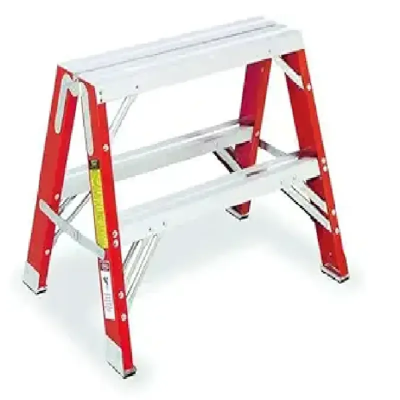 

2 Steps, Fiberglass Step Stand, 300 lb. Load Capacity, Silver/Orange