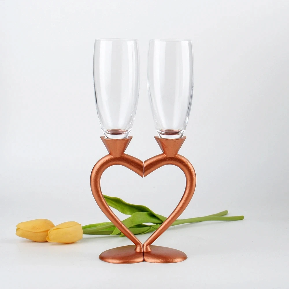 Creative Wedding Wine Glasses Bride And Groom Champagne Glass Wedding Toasting Tulip Flutes Trendy Home Canteen Table Decoration