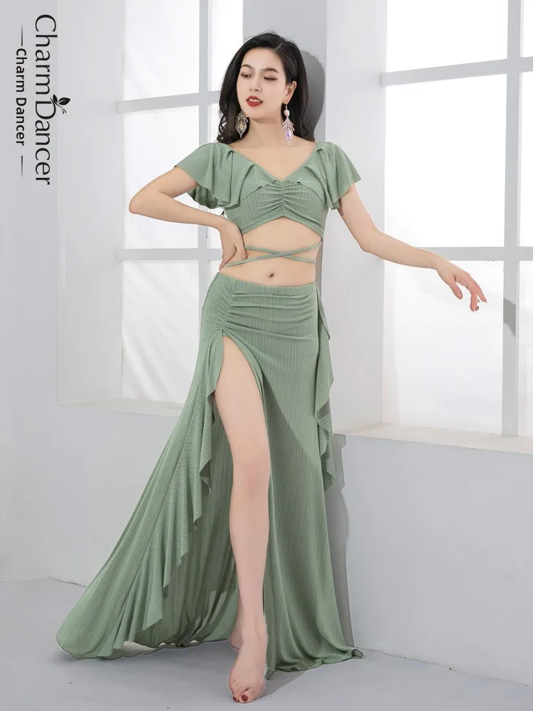 Morbido e semplice costume da ballo orientale Nuovo vestito da pratica 2025 Lotus Le Materiale Set da performance per danza del ventre da donna