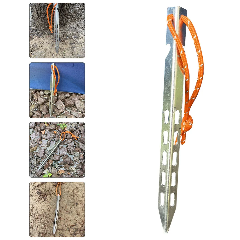 

1 set Titanium Alloy Tent Stakes Sand Ground Nails For Camping Hiking Beach Outdoor Portable Lightweight Durable Pegs