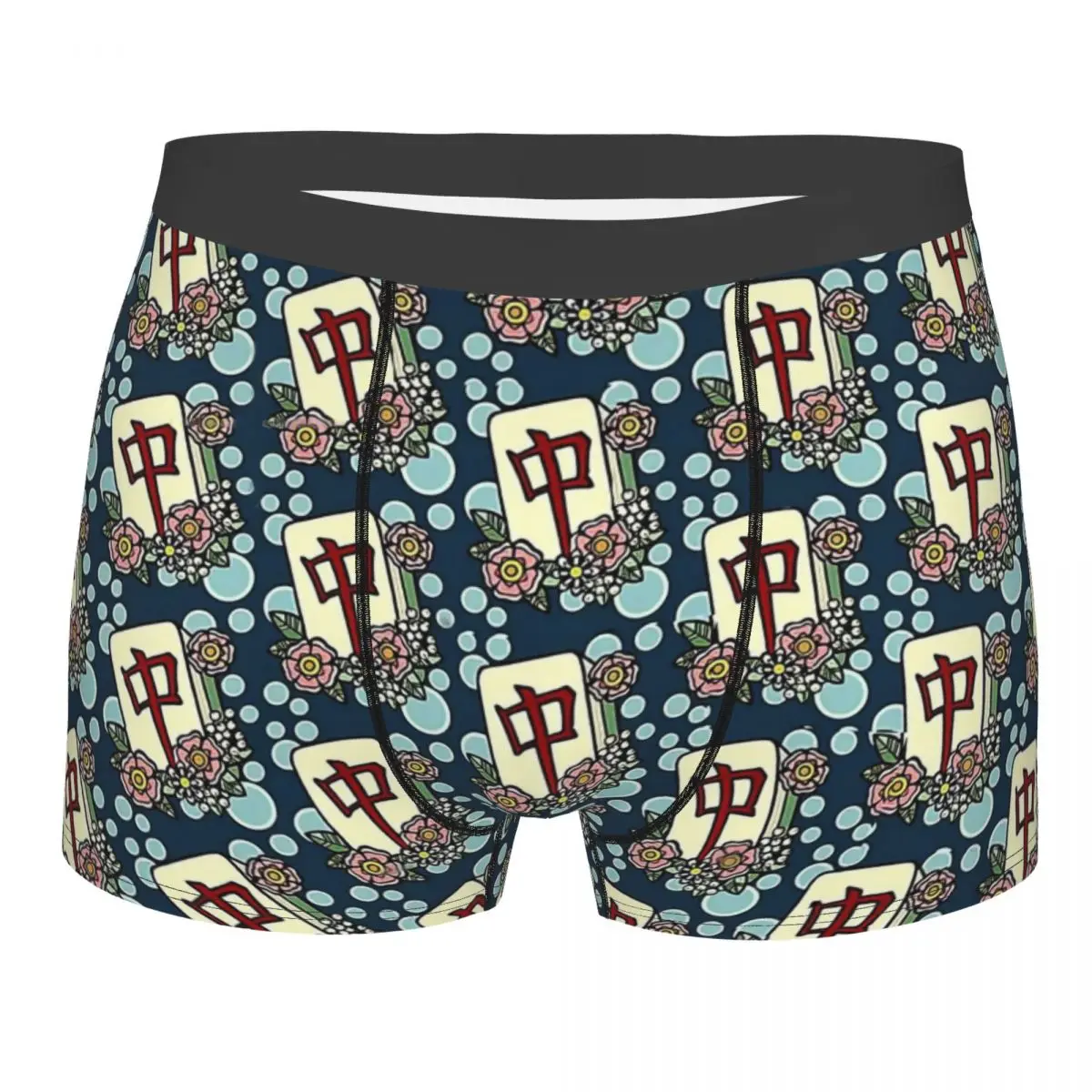 

Mah Jong Underpants Breathbale Panties Male Underwear Print Shorts Boxer Briefs