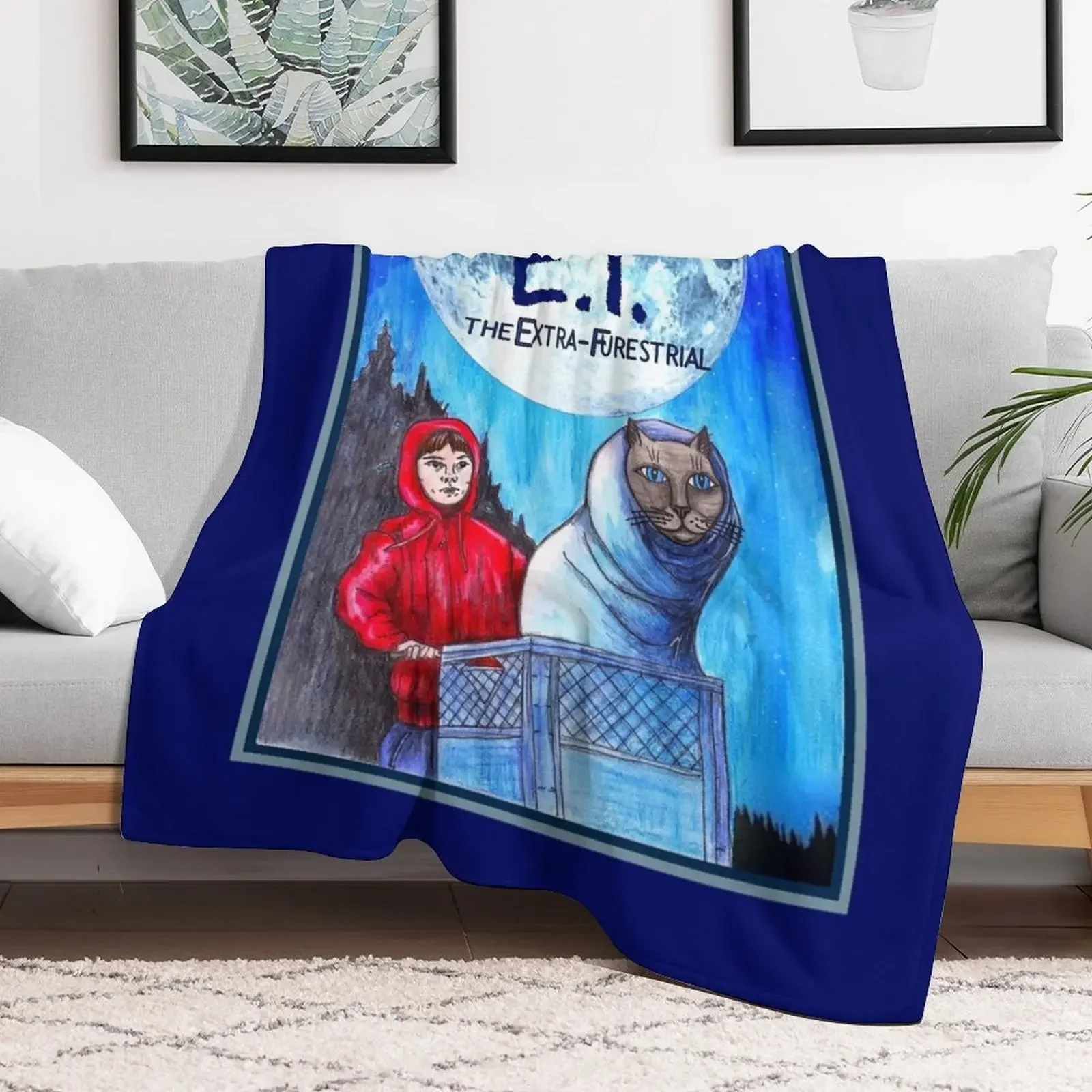 E.T. The Extra-Furestrial Throw Blanket warm for winter Sofa Blankets