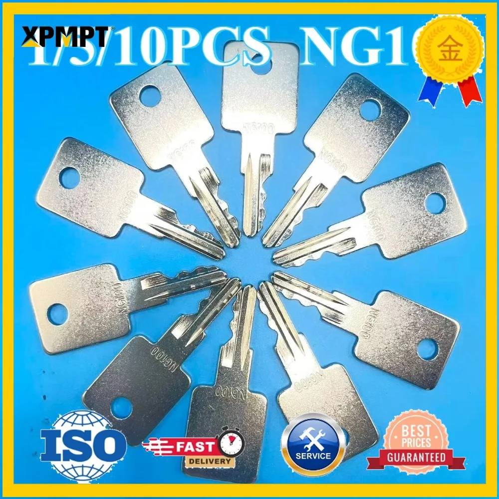 1/5/10PCS NG100 Heavy Equipment Ignition Key NG100 NG100-A Compatible With Broderson Compatible With Bart Mill