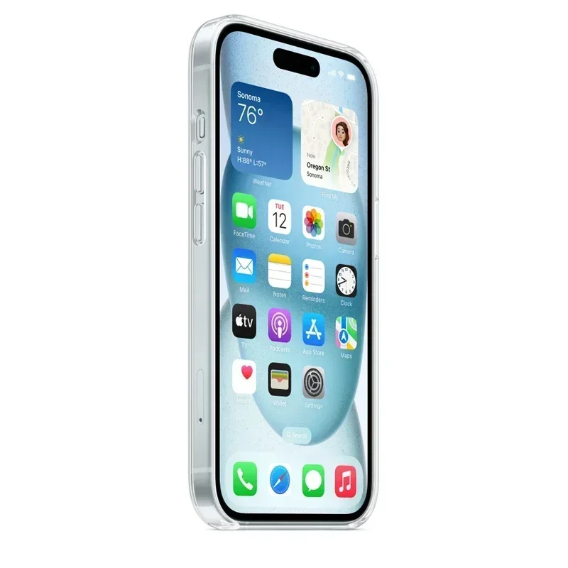 Funda transparente magnética original para iPhone 17 18 16 15 14 13 12 11 Pro Max Mini XS XR, compatible con Magsafe, silicona transparente 2
