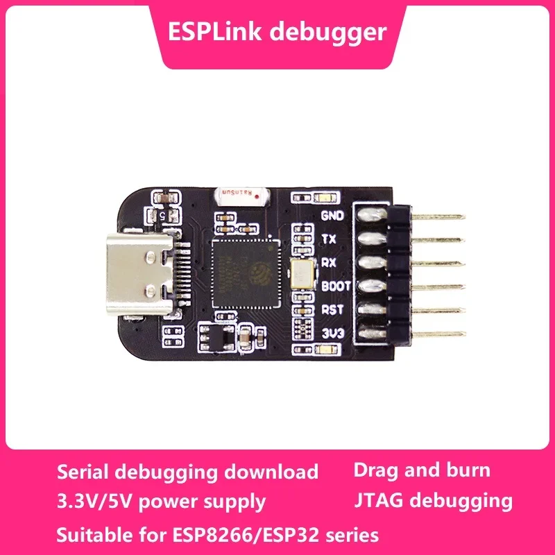 

ESPLink Debugger JTAG development debugging tools, serial burning debugging, drag burning for ESP8266/ESP32 series